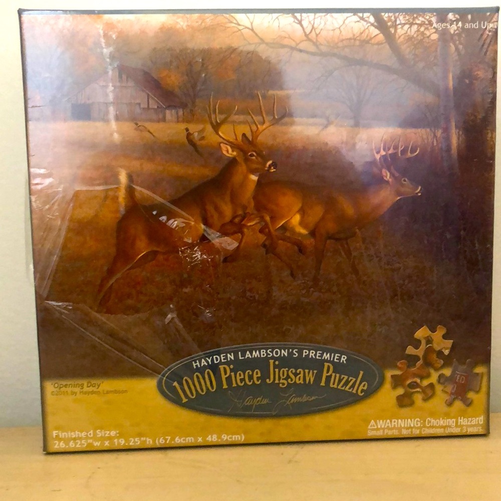 1000 pieces “Opening Day” by Hayden Lambson deer 🦌 jigsaw puzzle 🧩